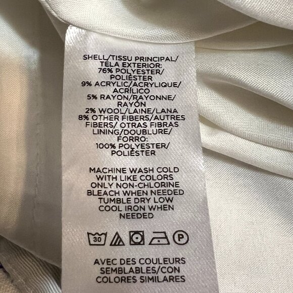 Ann Taylor Tweed Mini Skirt Women’s Size 2 – Blue White Black Check Gold Button - Picture 5 of 8